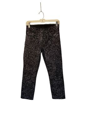 Proenza Schouler women’s black speckled paint jeans designer 25